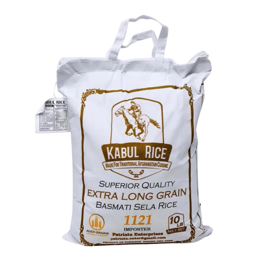 Kabul Rice Extra Long Grain Basmati Sela Rice 10 Lbs