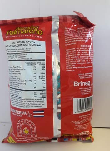 Bizcocho palmareno 3.53oz, maíz queso, desde Costa Rica