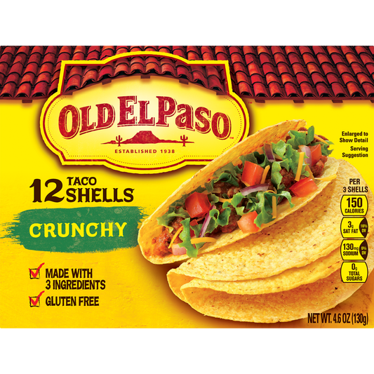 Old El Paso Gluten Free Crunchy Shells, 12 Ct, 4.6 oz