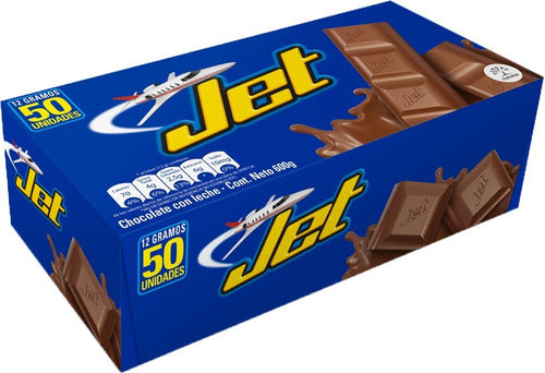 Jet Milk Chocolate - 50 units box -Chocolatina Jet